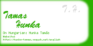 tamas hunka business card